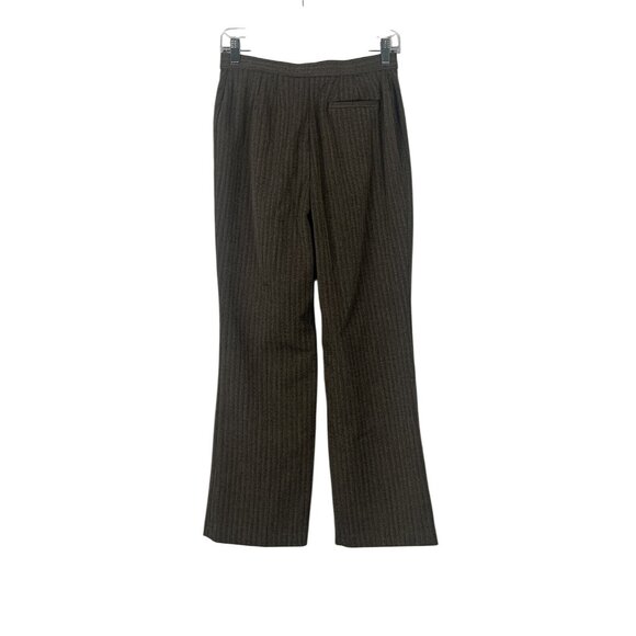 East 5th Womens Brown Pinstripe Polyester Blend Trousers Size 4P - Picture 2 of 9